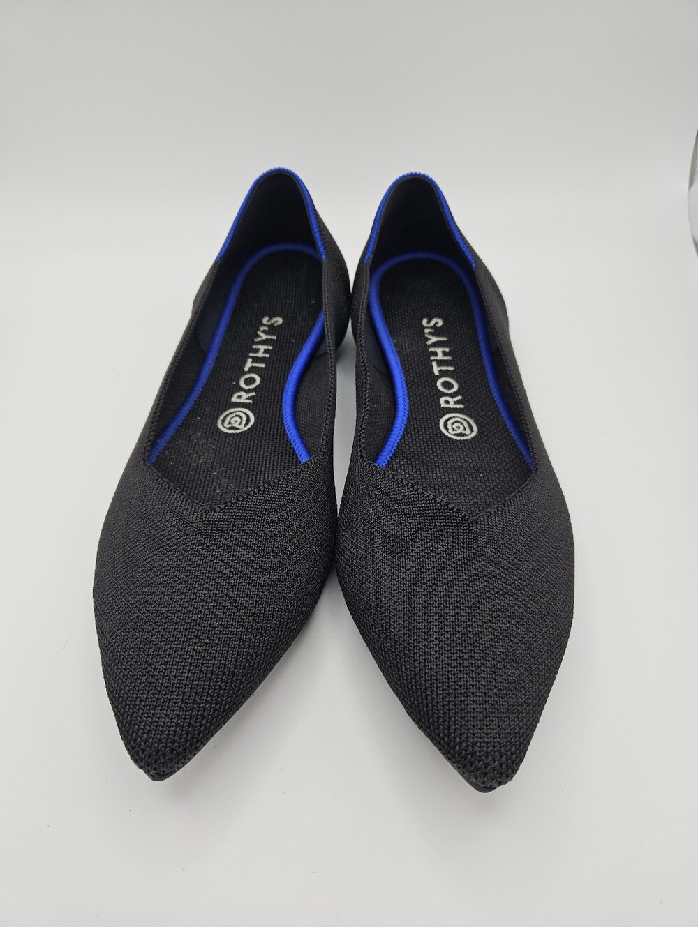 Rothys the Point black pointed toe knit flats size 9.5 - Picture 3 of 11